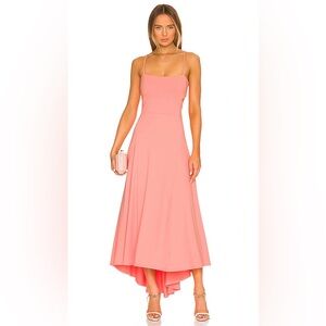 NWT Susana Monaco Thin Strap High Low Maxi Dress in Melon Pink Size Medium